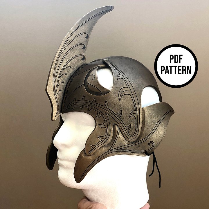 Elven Helm - PDF Pattern for EVA Foam & Leather product image (2)