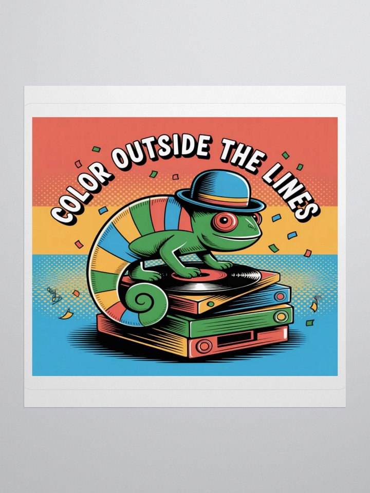 Color Outside the Lines Sticker - Exclusive Chameleon Design product image (2)
