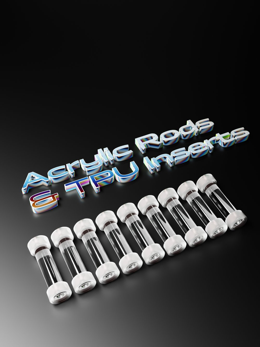 Acrylic Rods and TPU Bushings (x9 each) product image (1)