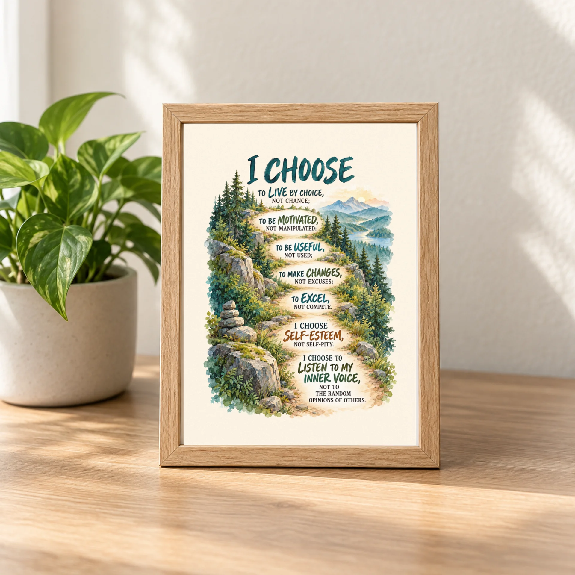 I Choose Motivational Art Print product image (2)