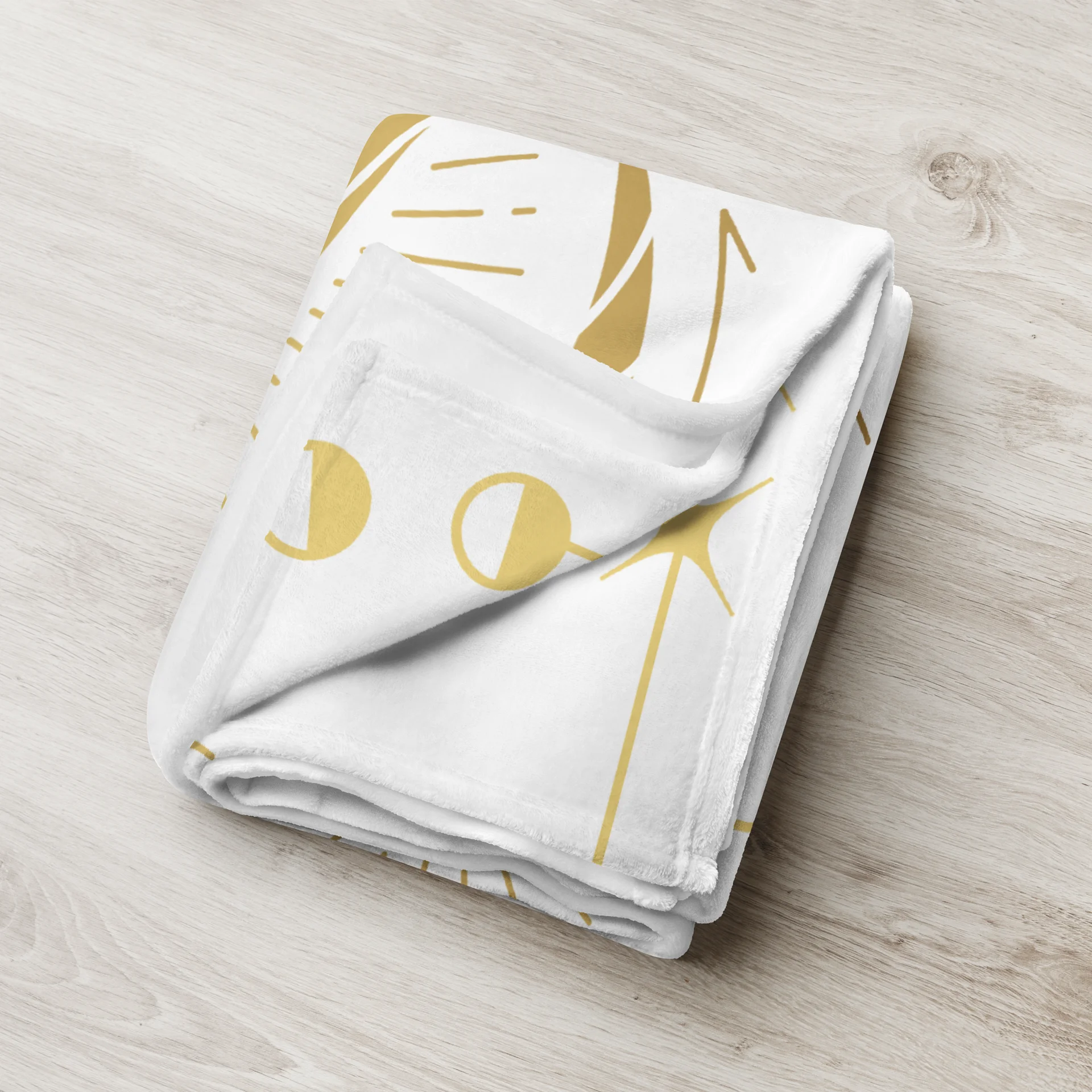 Sagittarius Zodiac Blanket — Gold & White Arrow Pencil Art Throw for Witchy Bedroom Décor product image (8)