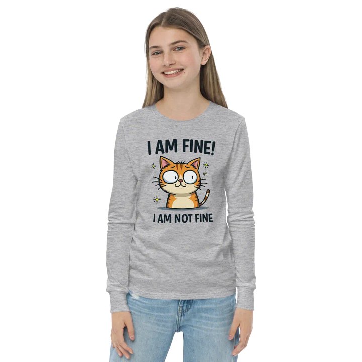 Anxious Kitty Youth Long Sleeve Tee product image (8)