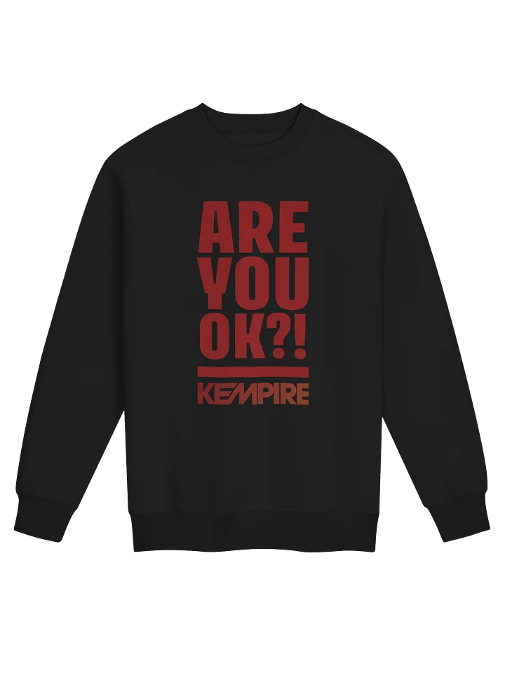 Are You Ok? Crewneck Sweatshirt (Red) product image (5)