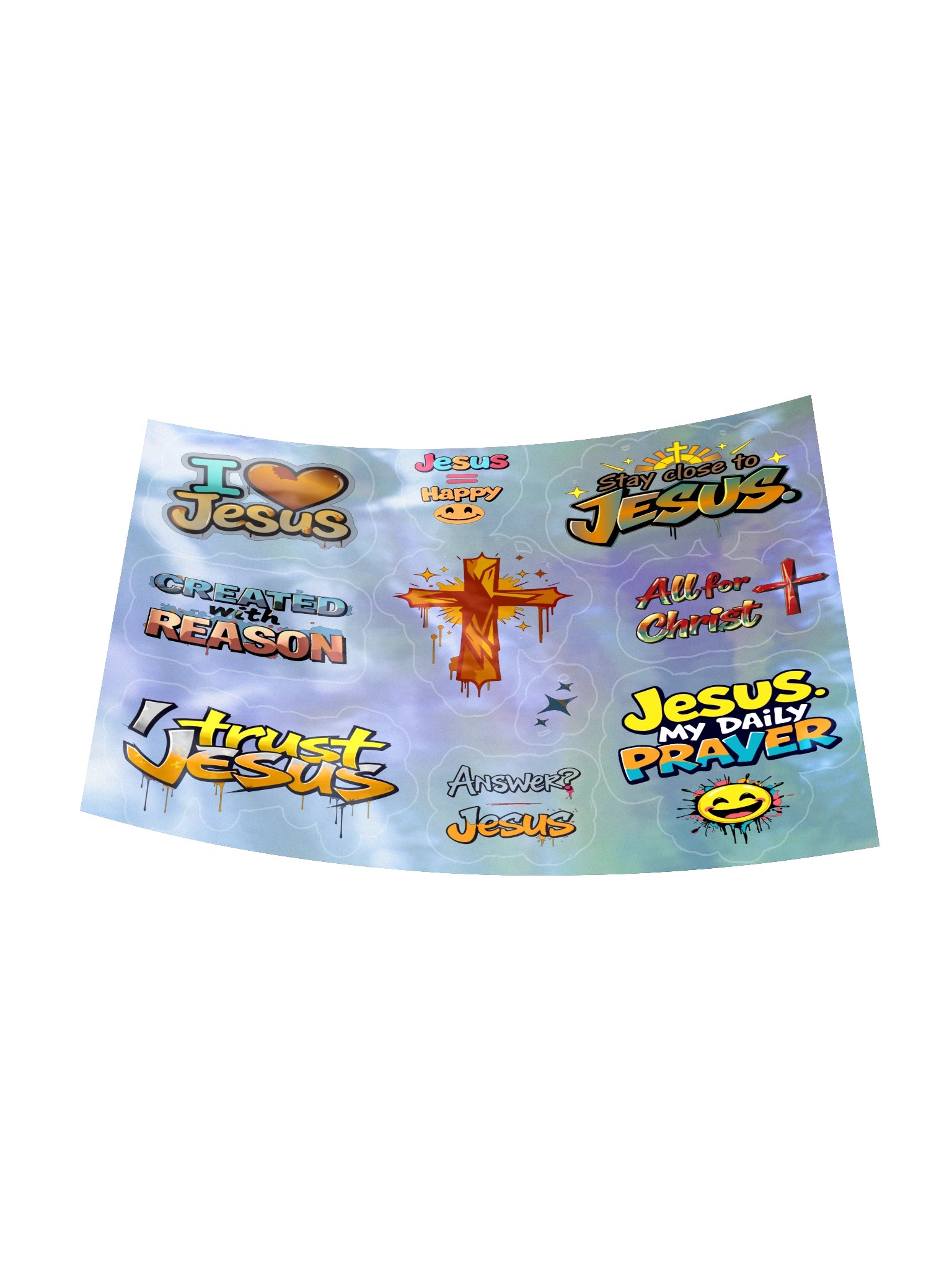 Stay Close to Jesus Holographic Sticker Sheet product image (6)
