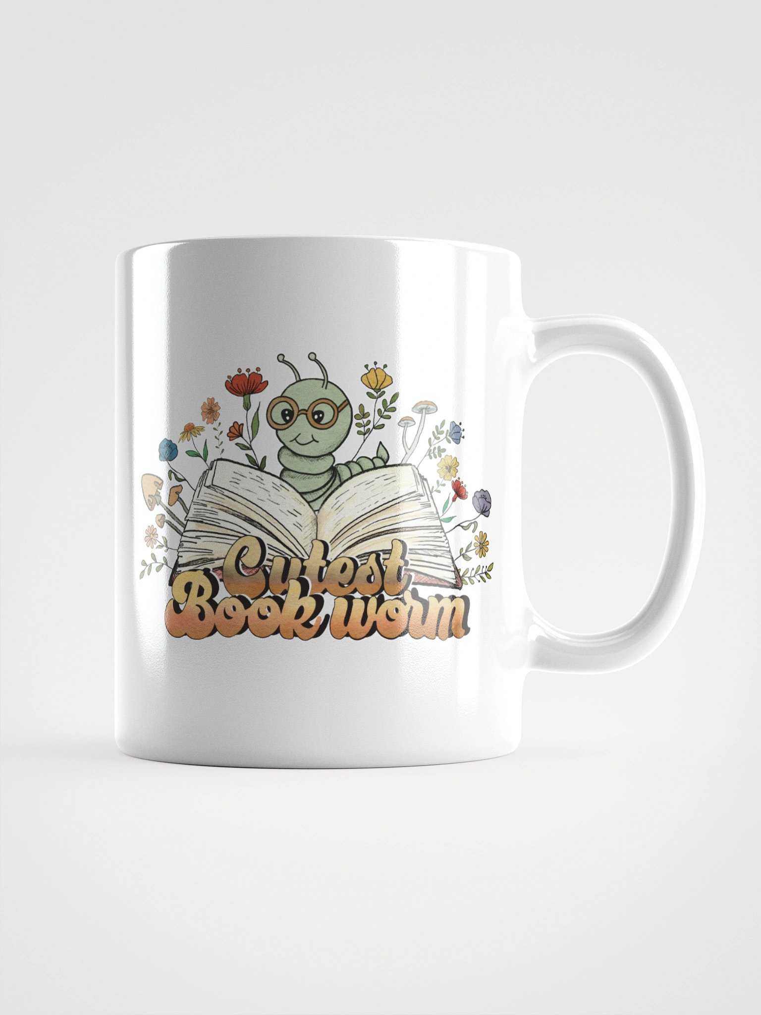 Cutest Bookworm Mug – Whimsical Book Lover Gift product image (2)