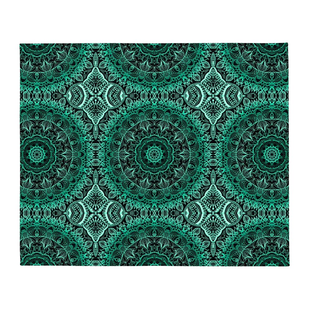 Teal Symmetry Throw Blanket product image (2)