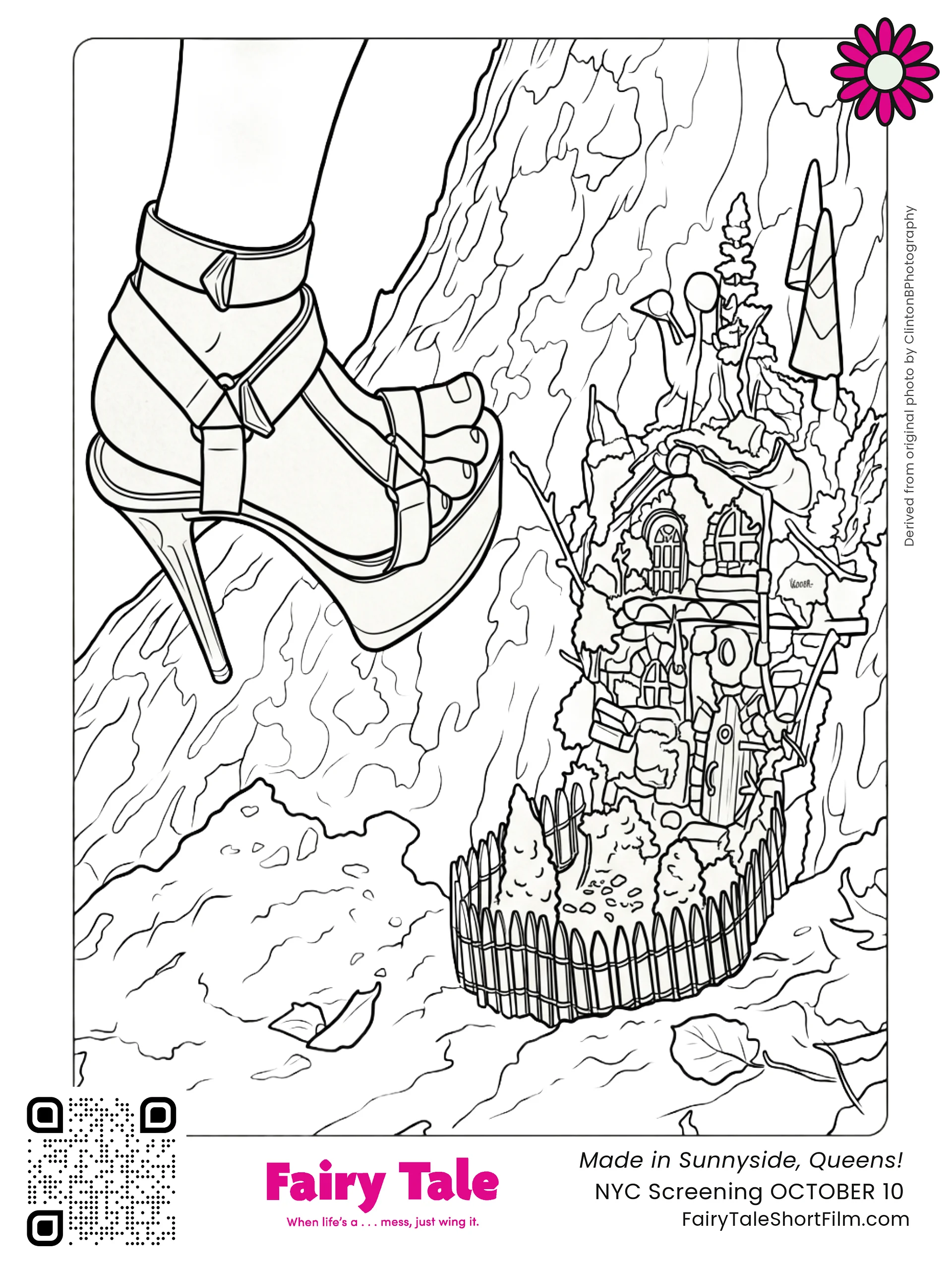 Fairy Tale Poster Art Coloring Sheet (Printable PDF) product image (1)