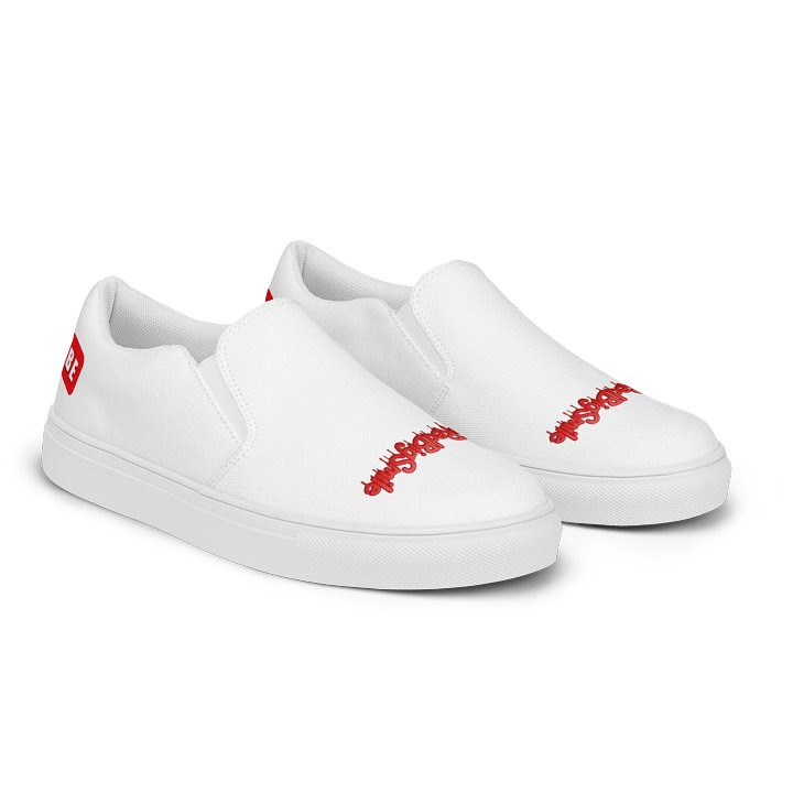 Red & White Women's Slip-On Canvas Shoes product image (2)