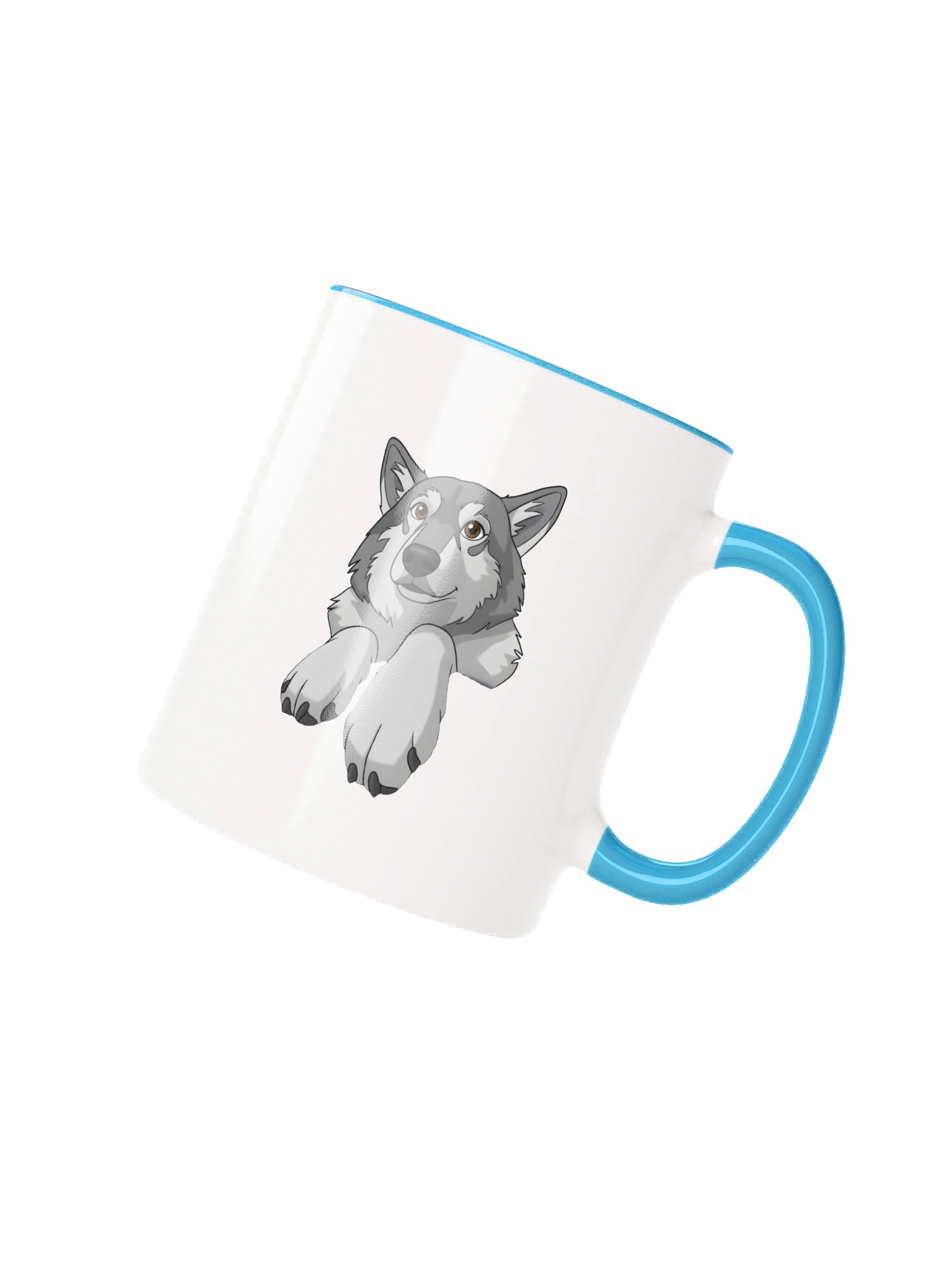 Symmetrical Wolf Cartoon Ceramic Mug product image (3)