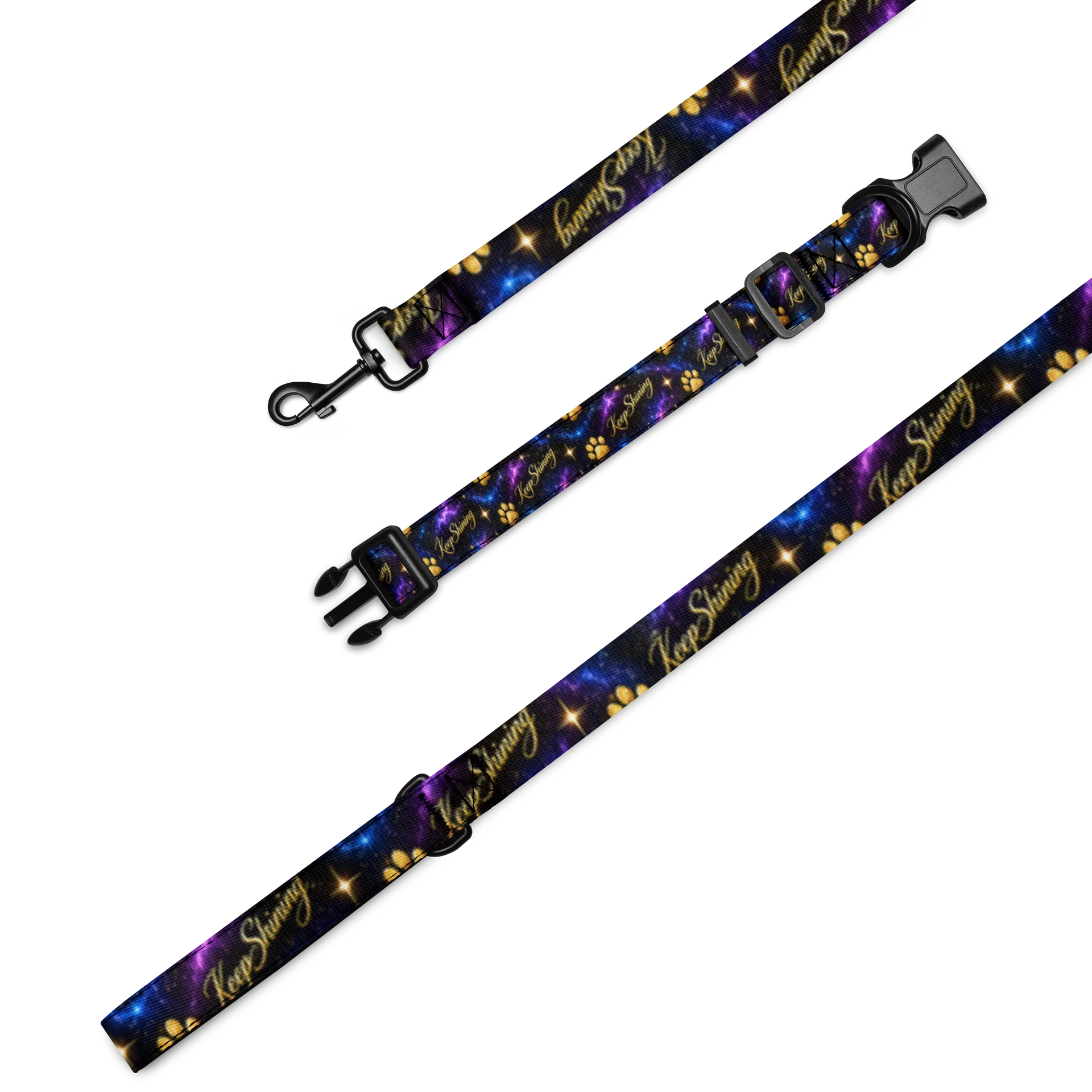 KeepShining Cosmic Paws Collar & Leash Set product image (1)