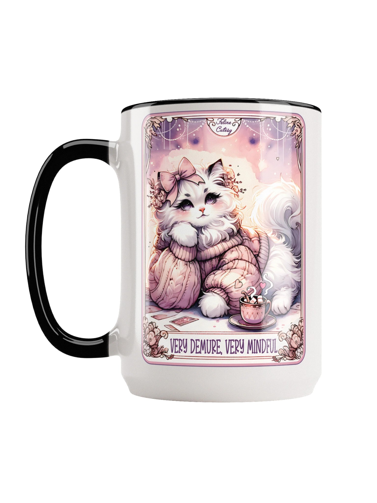 Cozy Cat Mindfulness Mug – 15oz Ceramic product image (2)