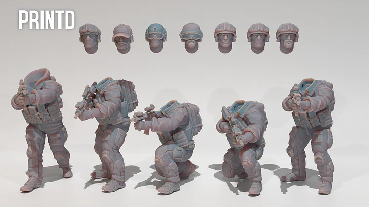 USMC MARSOC Team - Modern Warfare Wargame Hobby Resin Scale Models product image (2)
