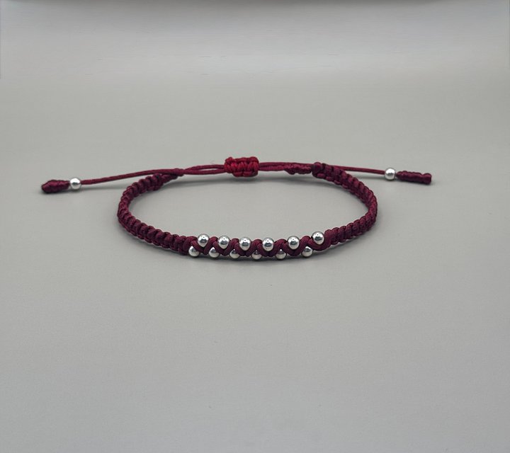 Burgundy | Mini Silver Zigzag product image (1)