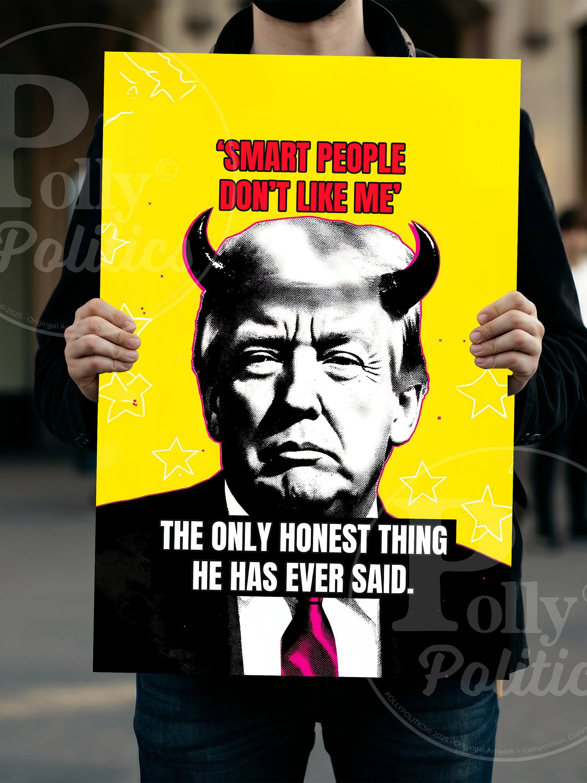 Smart People Don't Like Him Anti Trump Protest Poster product image (5)