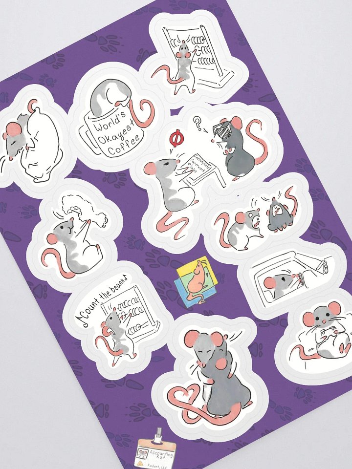 Accounting Rat Day in the Life Sticker Sheet product image (1)