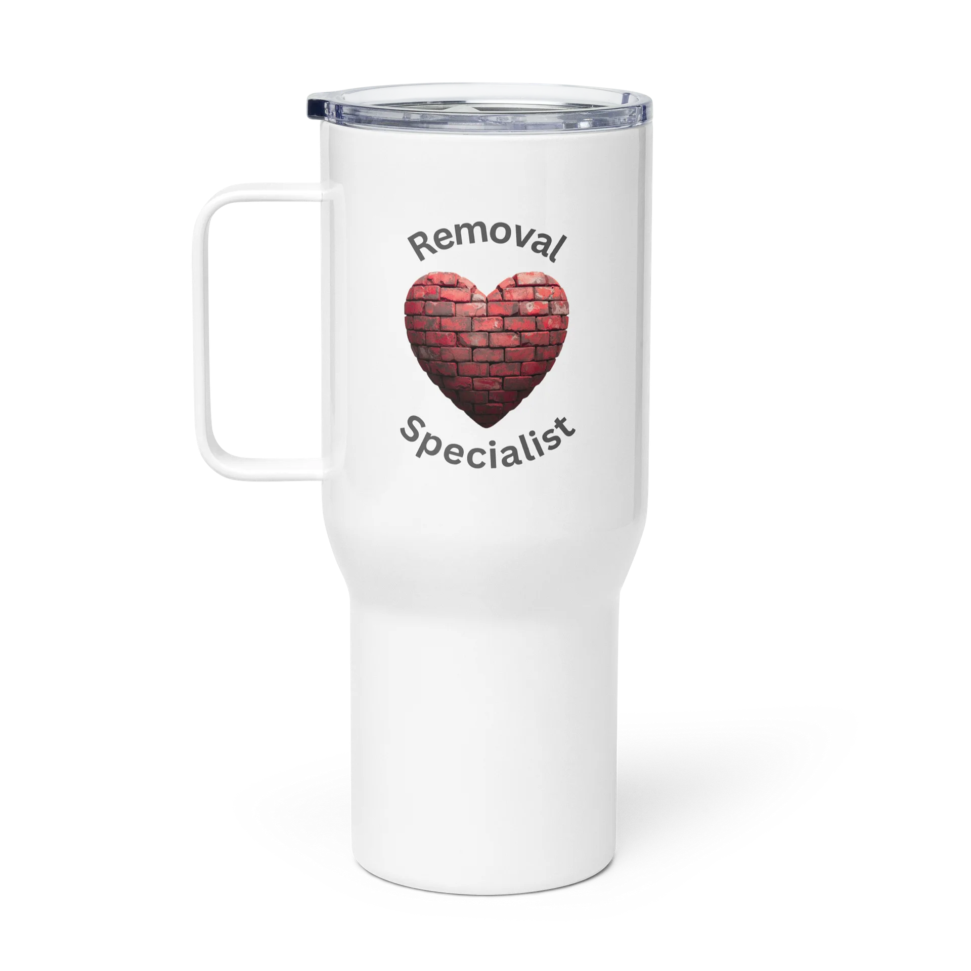 Heart Wall Removal Specialist 25 oz or 40oz Tumbler-Red and Gray Brick product image (1)