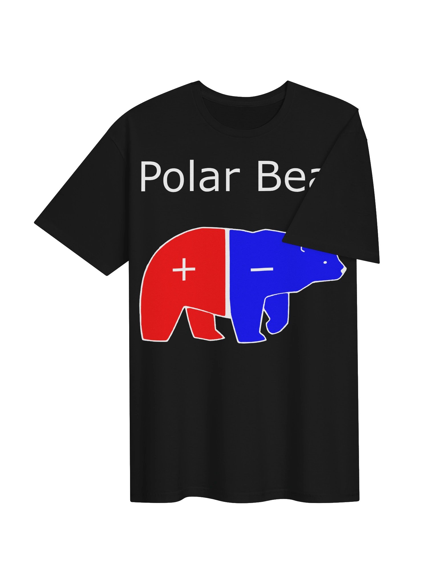 Polar Bear – Positive & Negative Physics Pun T-Shirt product image (4)