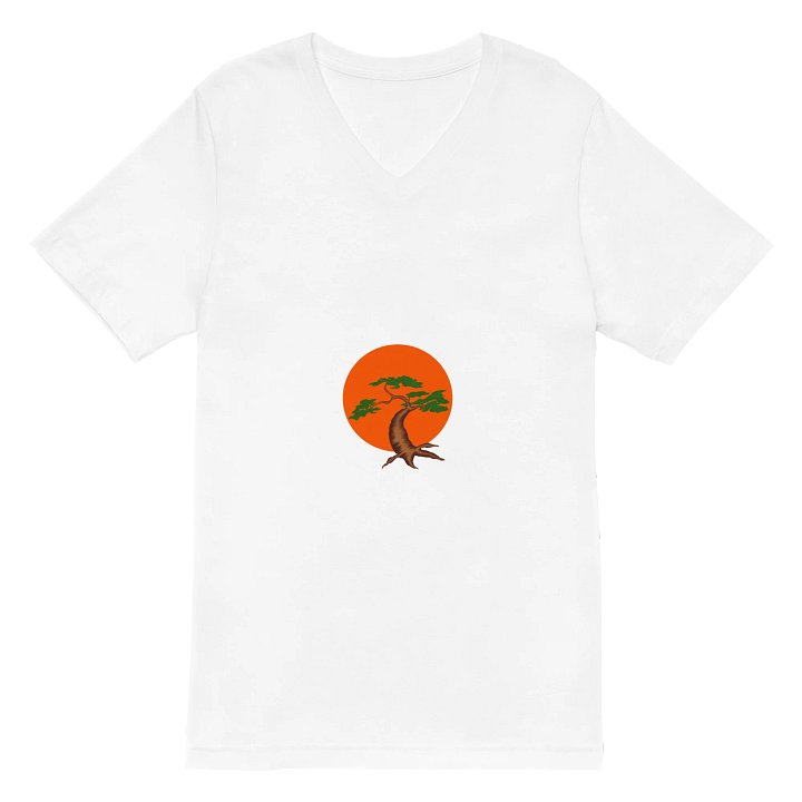 Sunset Bonsai Tree V-Neck Tee product image (2)