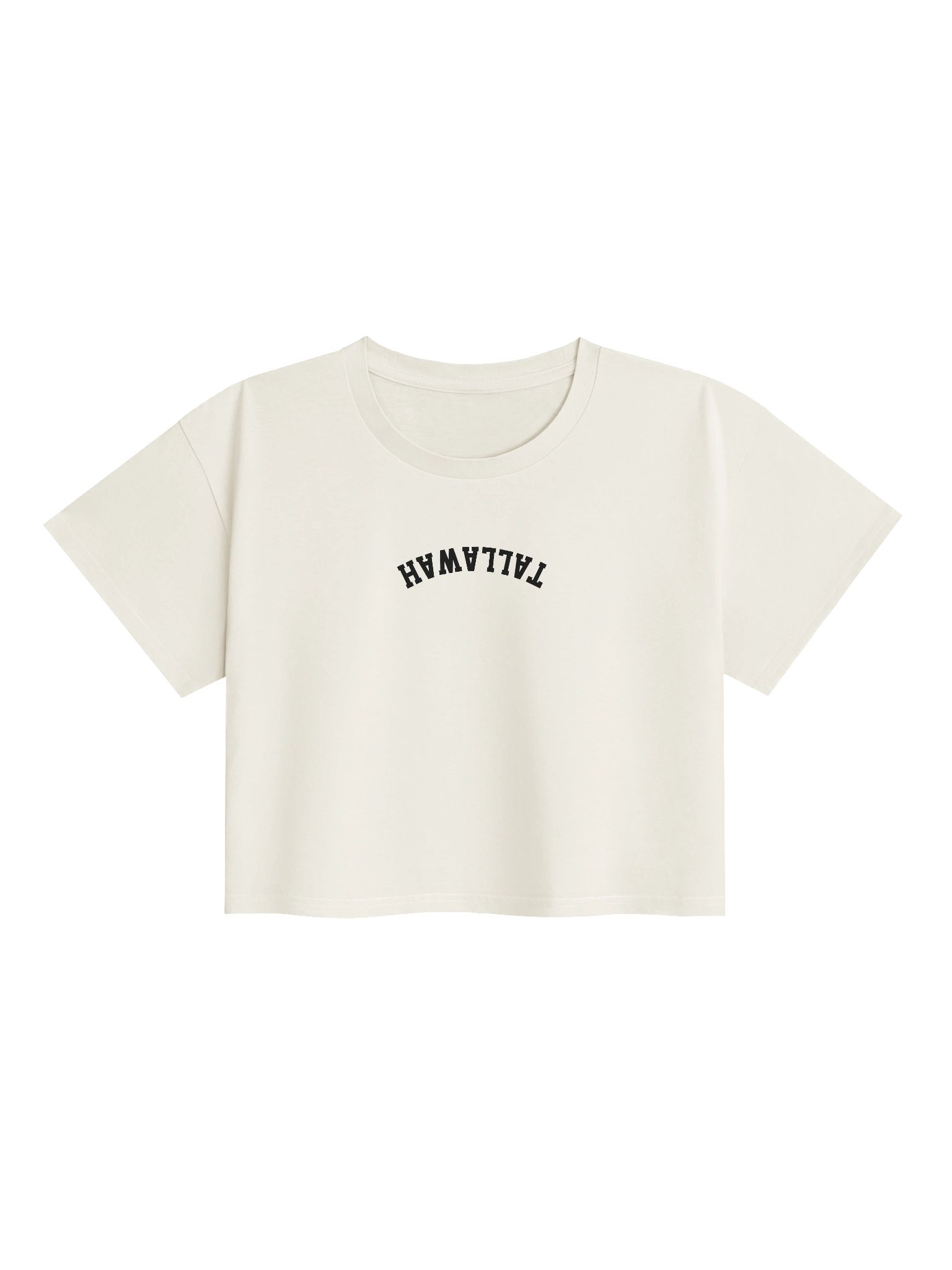 "likkle but TALLAWAH" Women's Premium Crop Top in Natural product image (1)