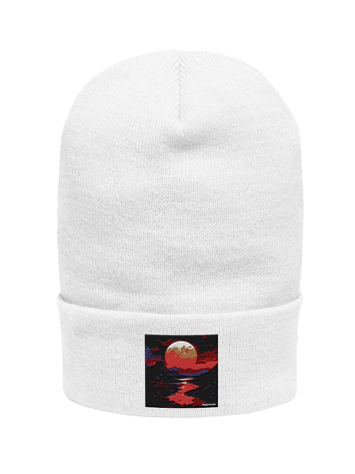 Crimson Moonlight Cuffed Beanie product image (1)