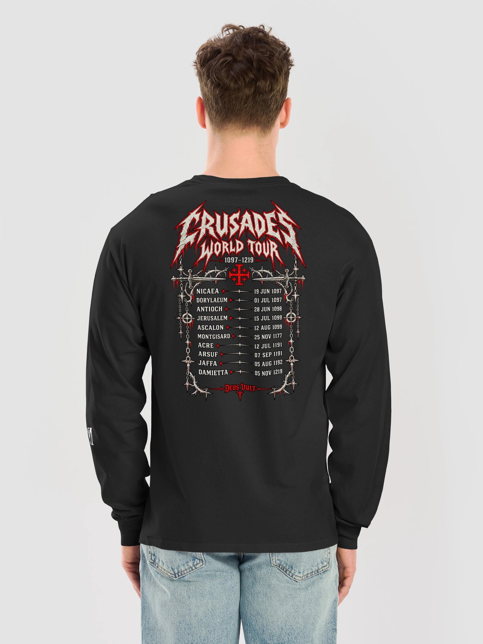Deus Vult Gothic Crest Long Sleeve product image (6)