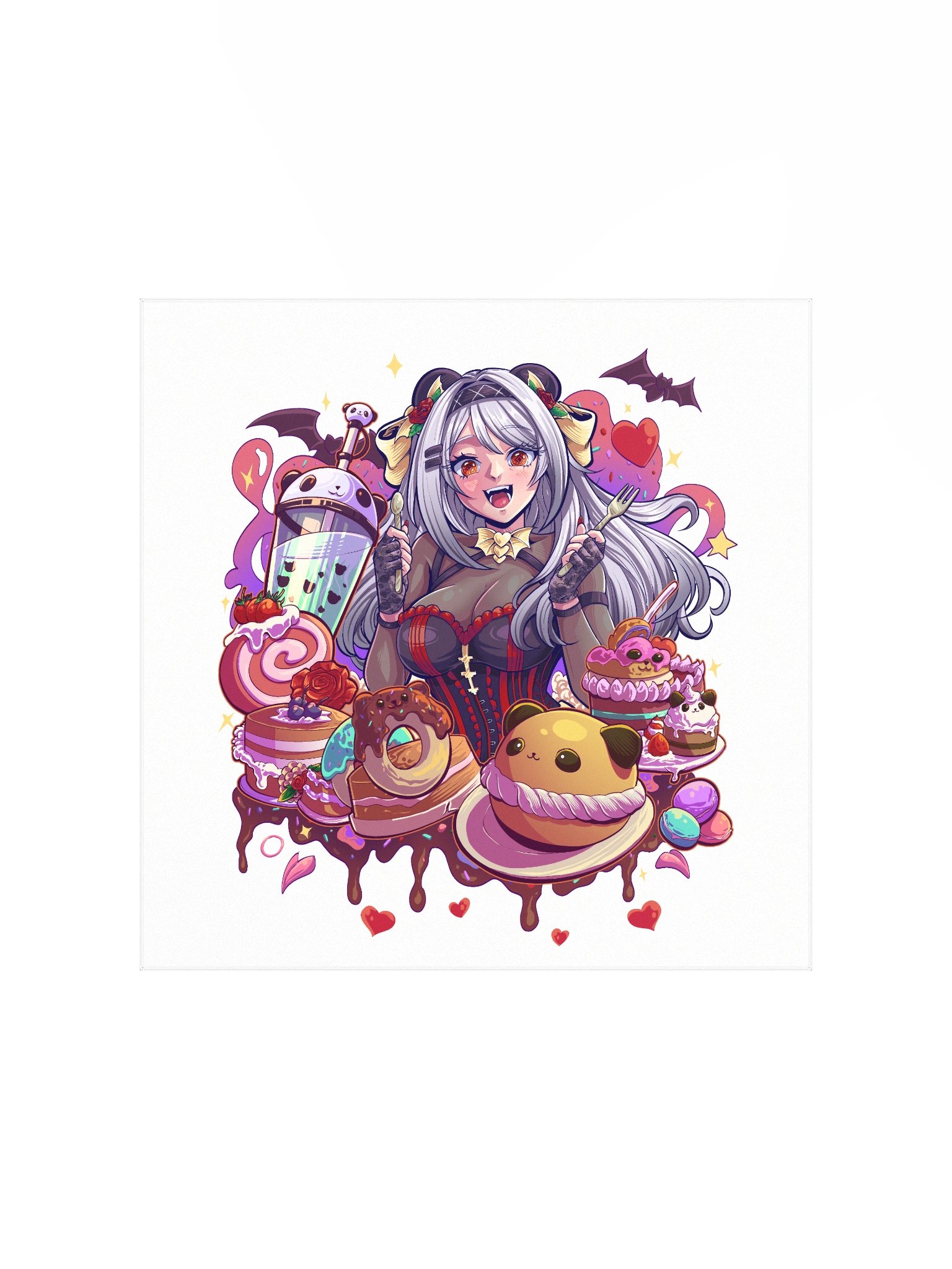 Mochi Snackin' Art Print product image (2)