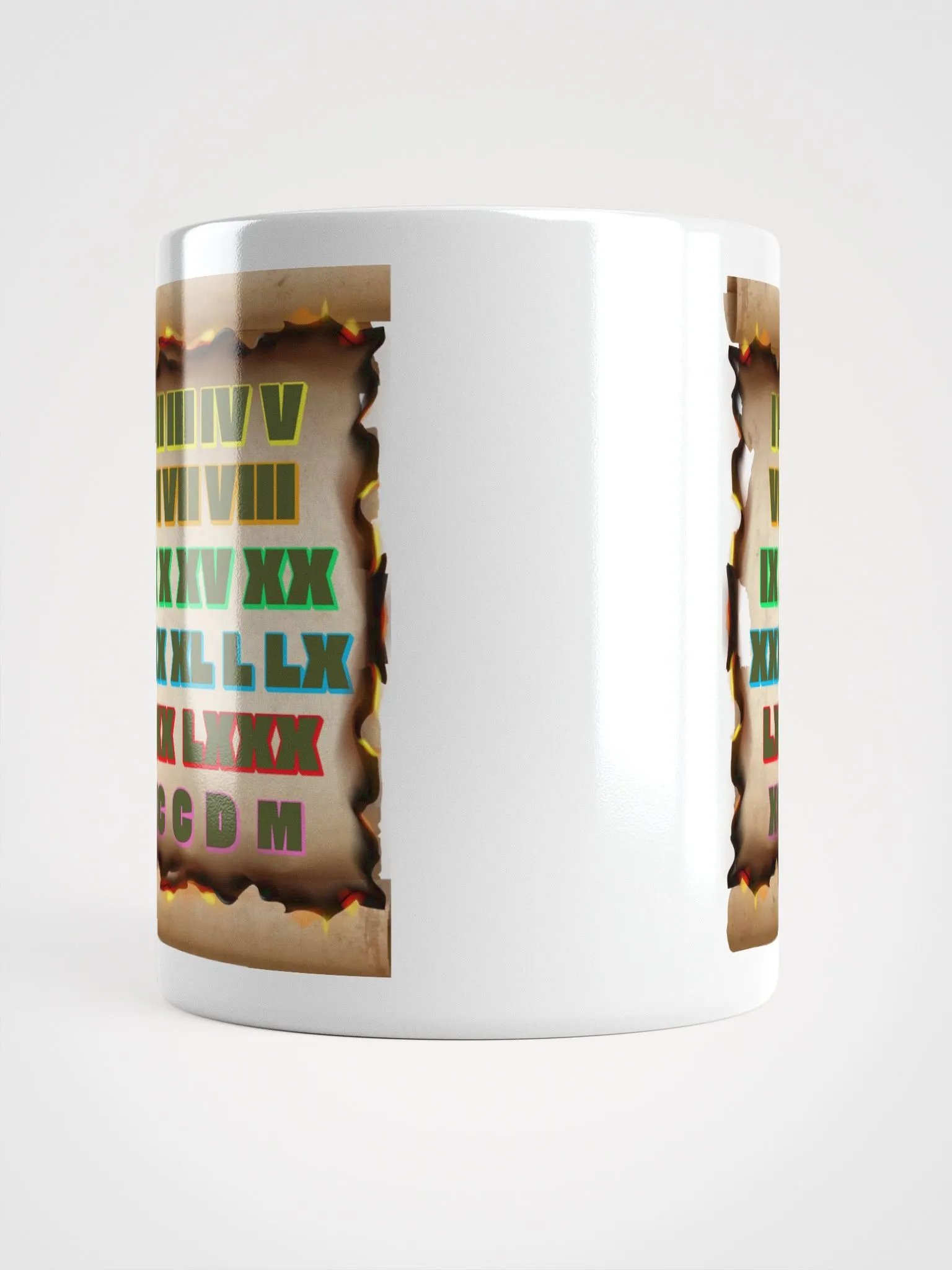 Roman Numeral Artistic Design White Mug product image (14)