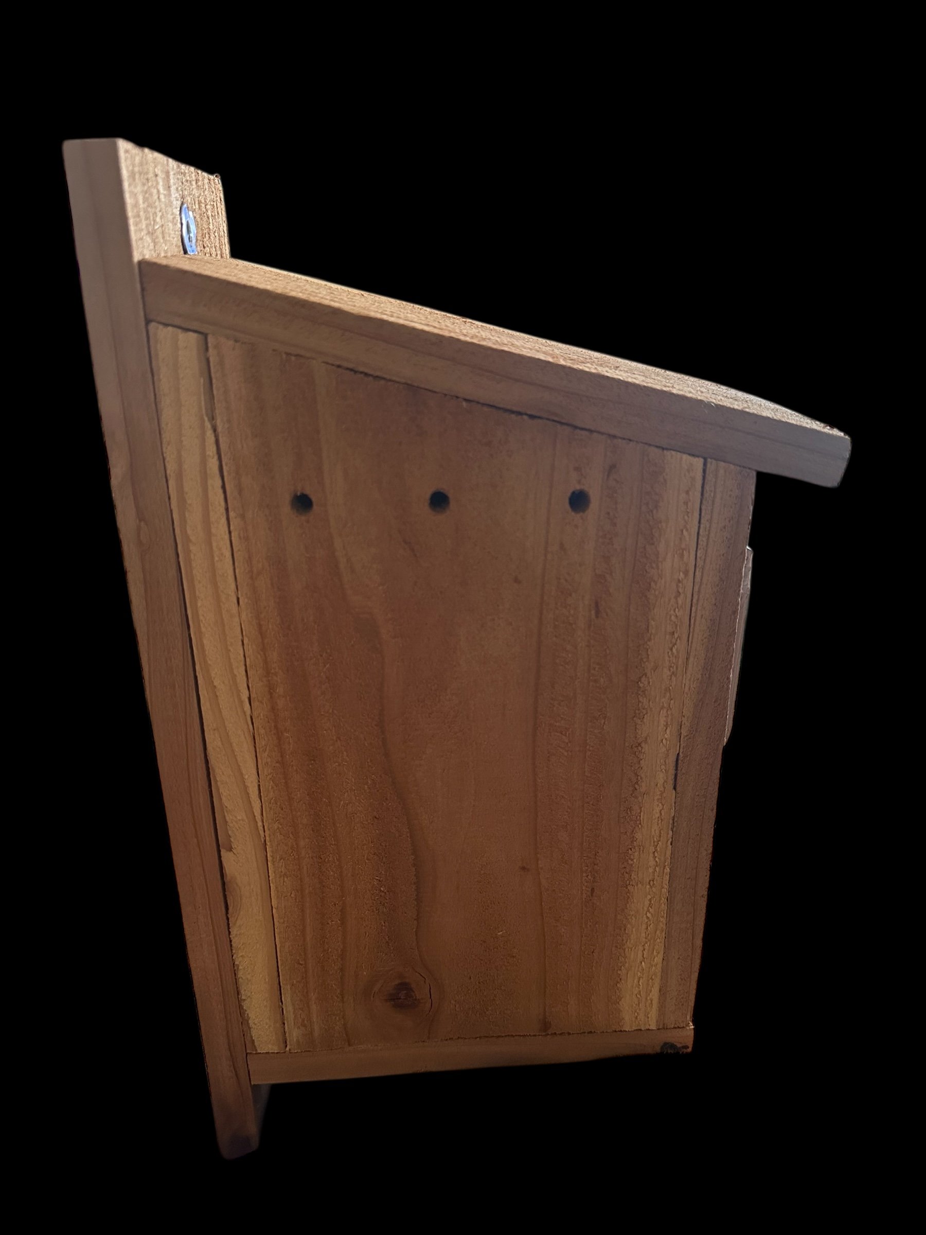 Handmade Cedar Birdhouse – Rear Access – For Bluebirds, Chickadees, or Wrens Squirrel Guard Option, and Waterproof Joinery product image (4)