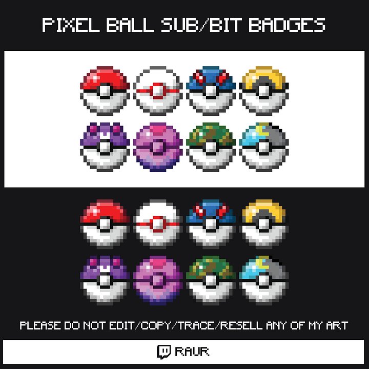 Twitch Pixel PBs - Sub/Bit Badges product image (1)