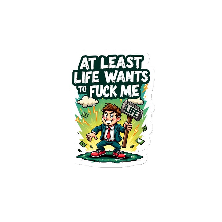 Life Hammer Cartoon Die-Cut Magnets product image (2)
