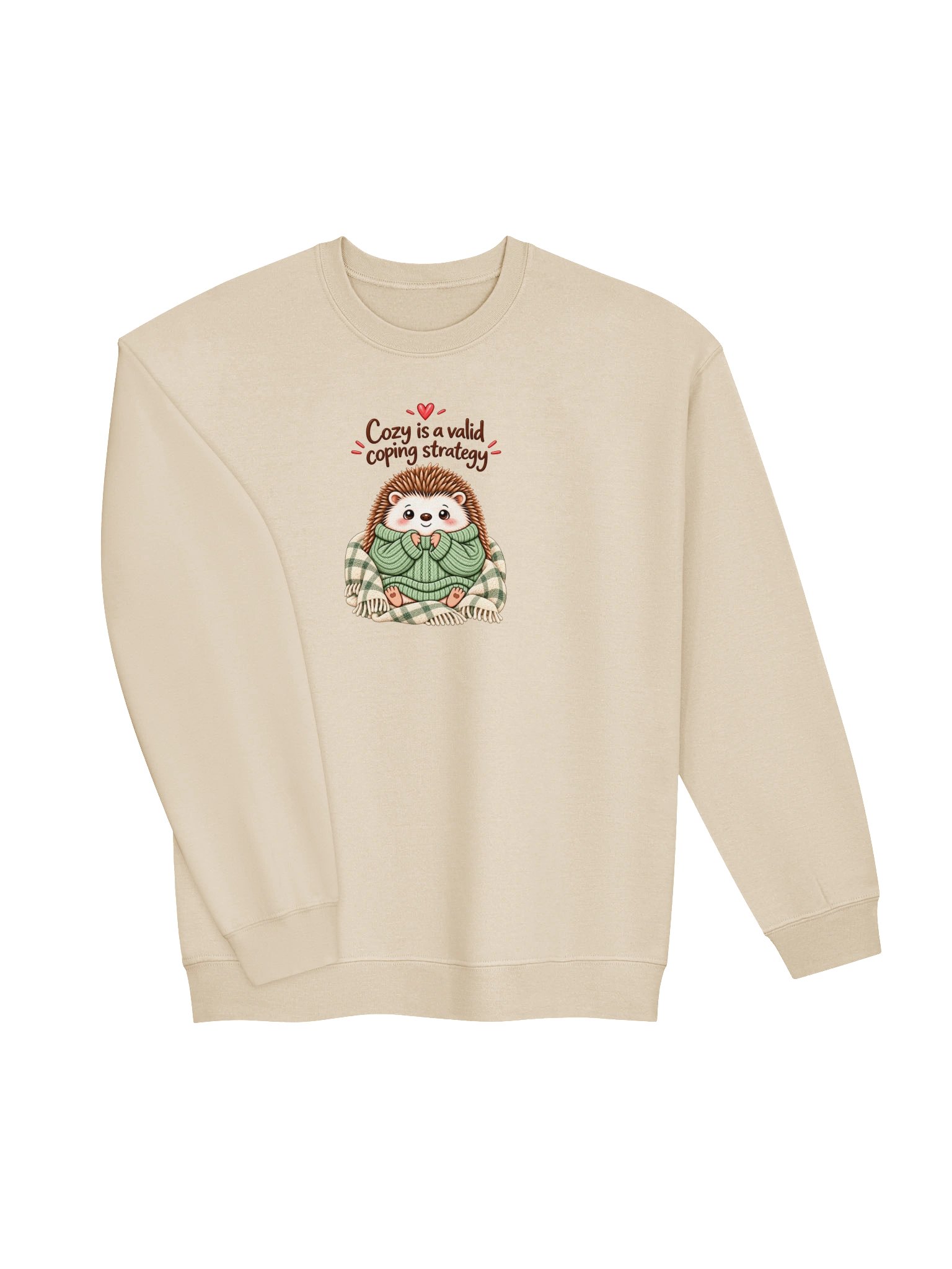 Cozy Is a Valid Coping Strategy — Hedgehog Sweatshirt product image (3)