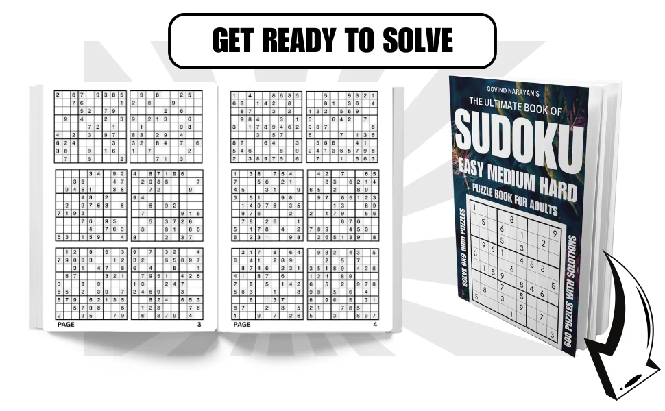 600 Easy, Medium, Hard Sudoku Puzzles | Ebook | Printable product image (2)
