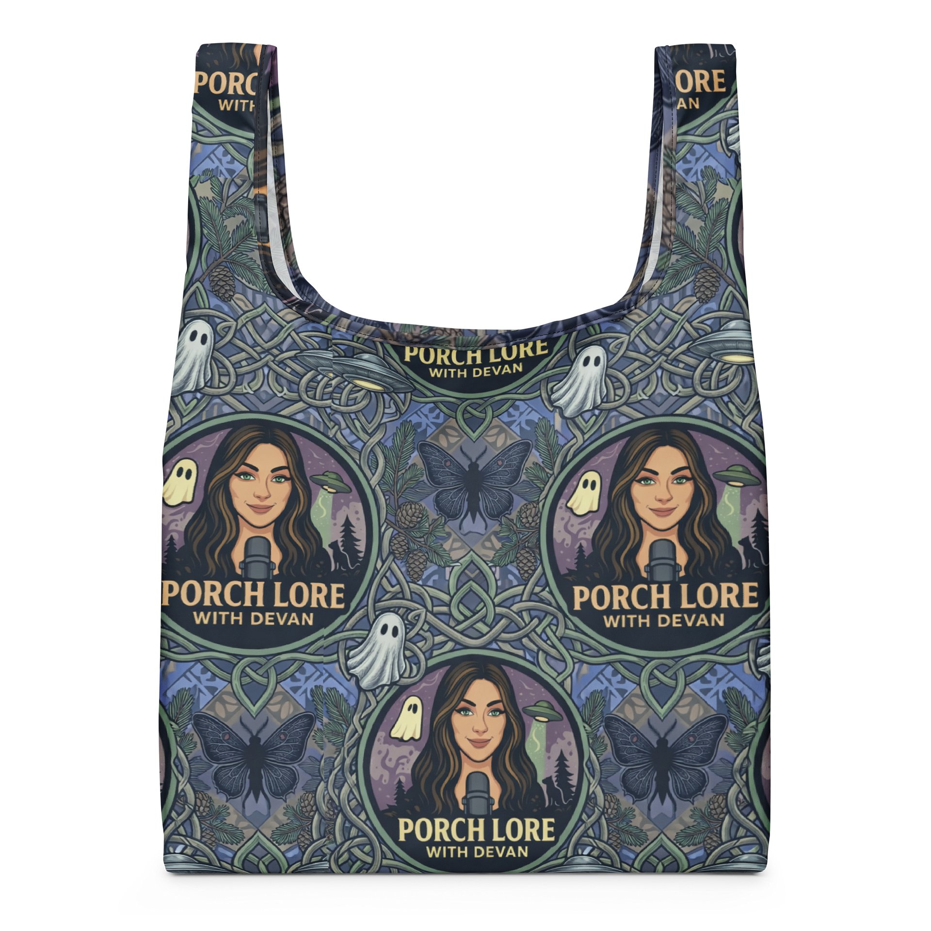 PORCH LORE DEVAN PERIWINKLE MOTH SHOPPING BAG product image (3)