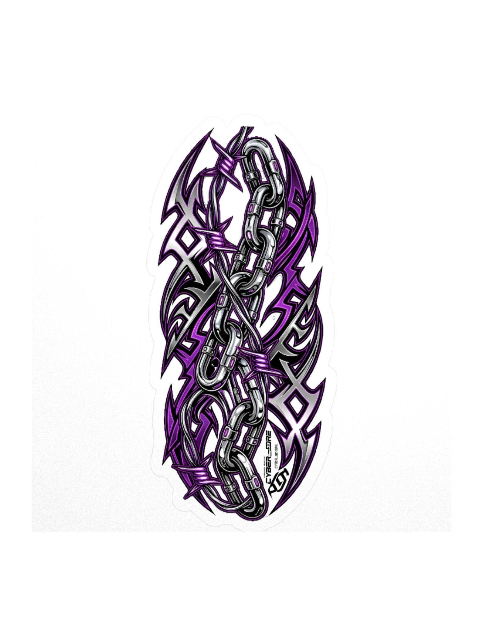 Purple Tribal Chain Kiss Cut Sticker product image (2)
