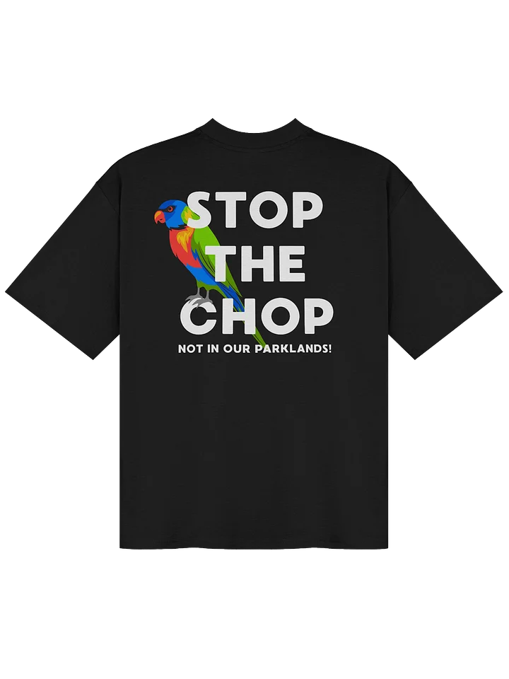 STOP THE CHOP | Rainbow Lorikeet (White Print) | Premium Organic Oversized T-Shirt product image (1)