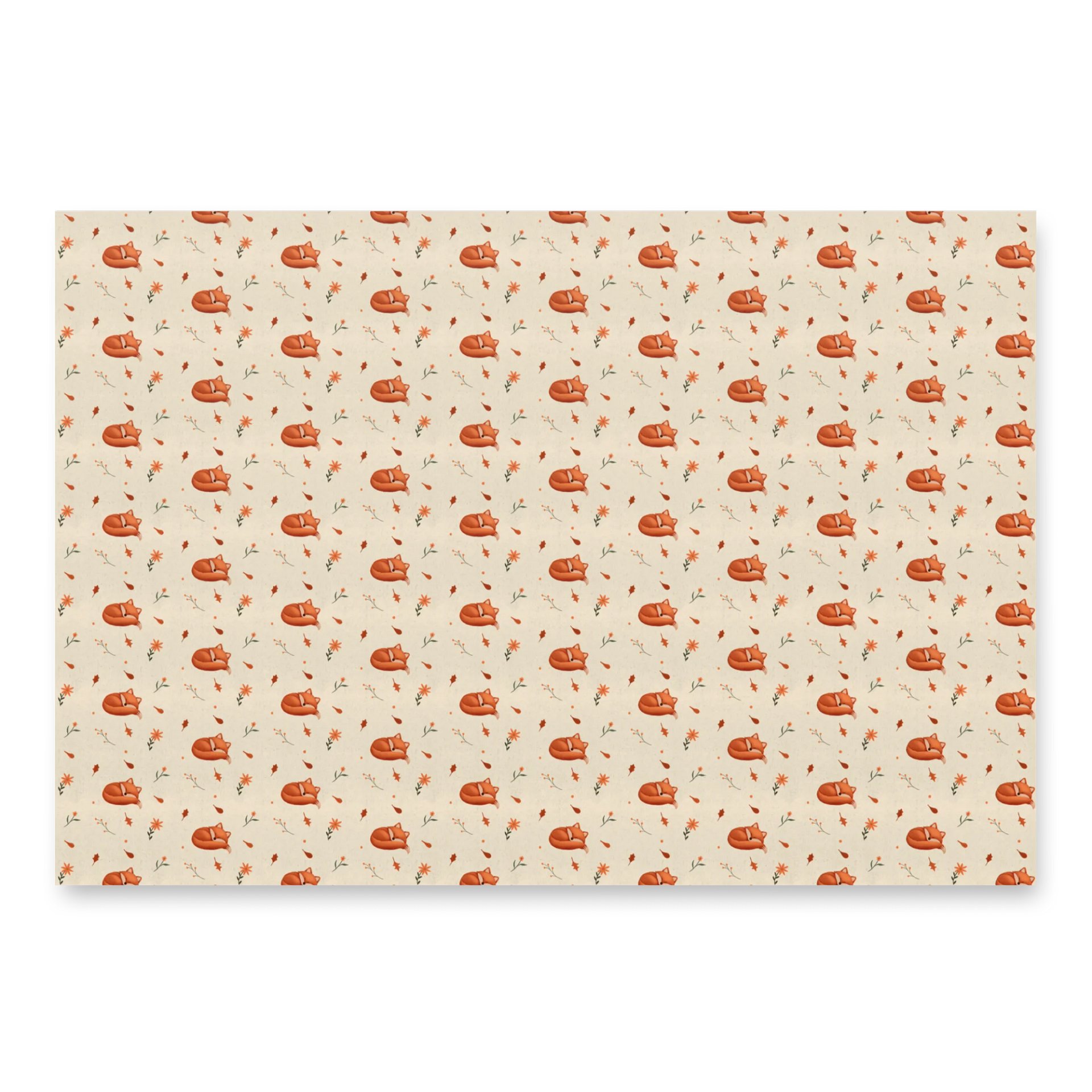 Set wrapping paper sheets. Floral and fox designs from the in the forest collection product image (4)