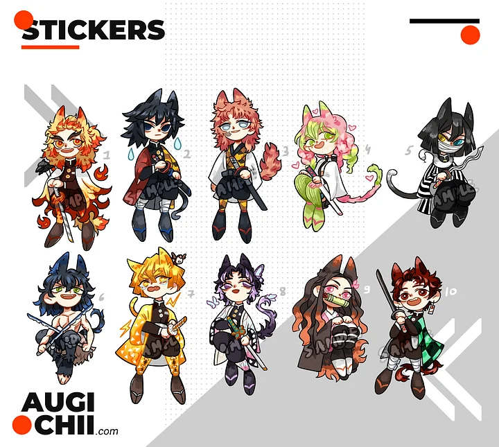 🟠Demon Slayer // Matte Die Cut Stickers // ⚠️ LAST CHANCE SALE product image (1)