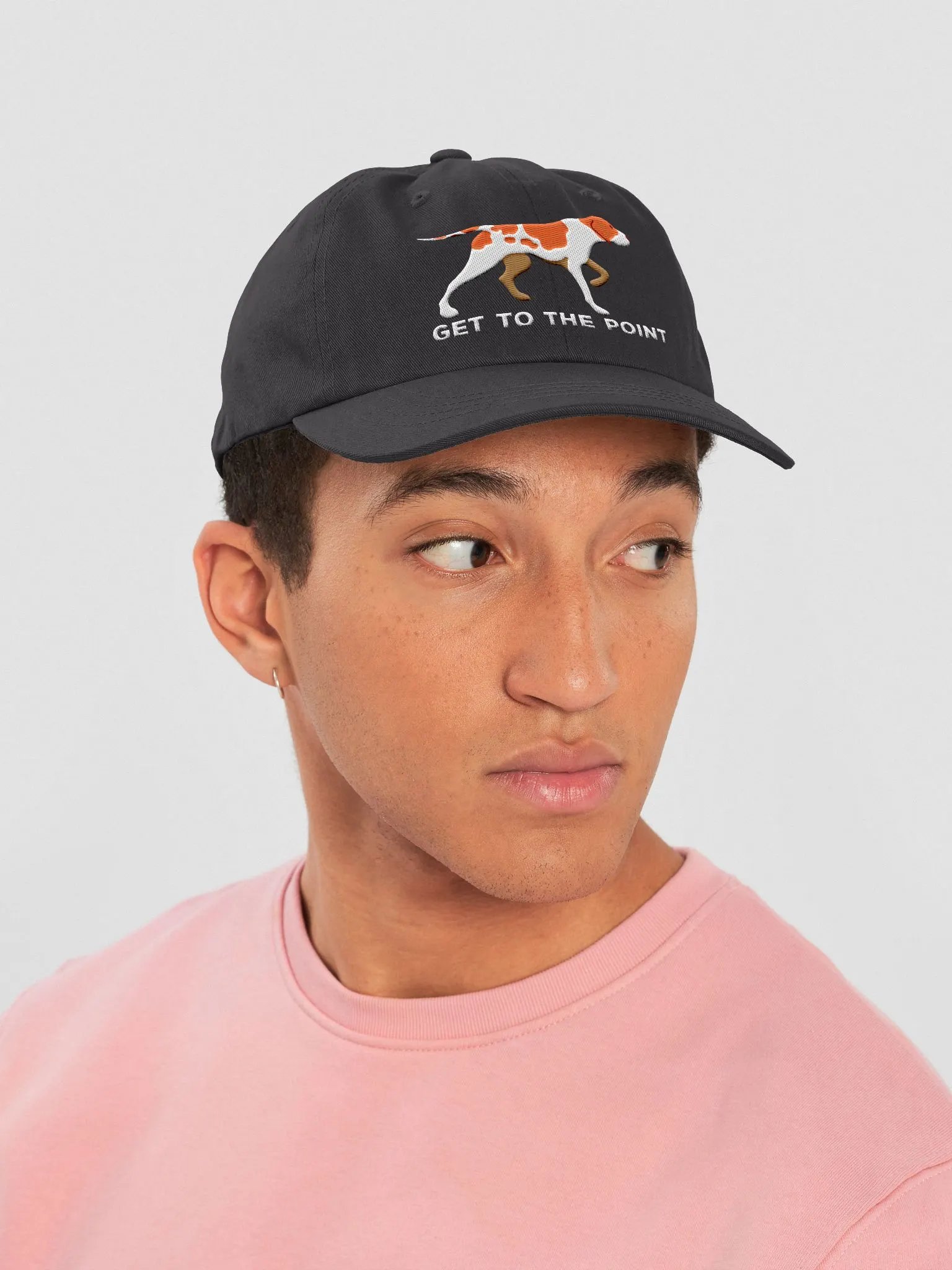Get to the Point(2) Classic Dad Hat(Embroidered) of an English Pointer product image (3)
