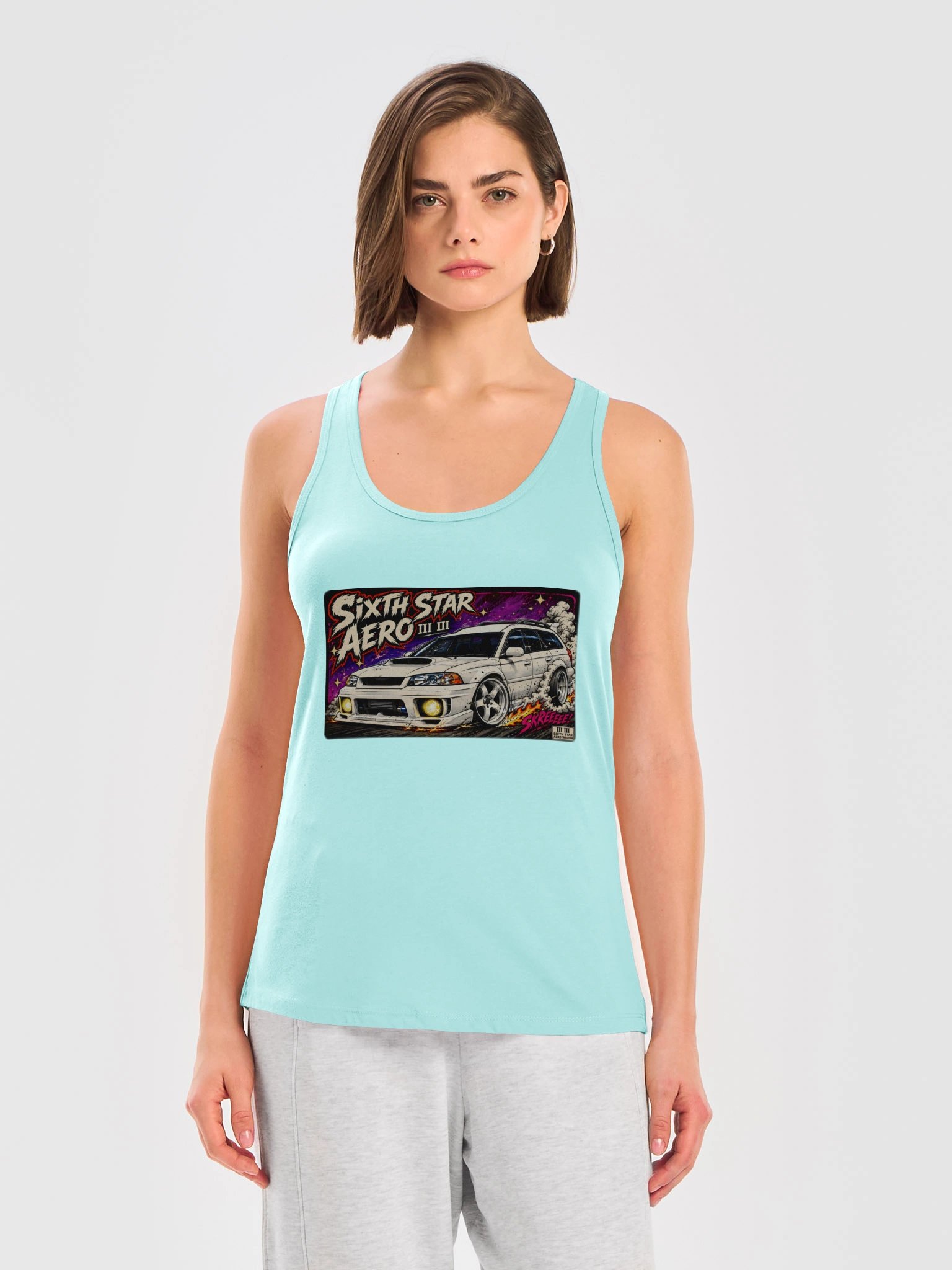 Let Loose (Wagon) Graphic Womens Racerback product image (3)