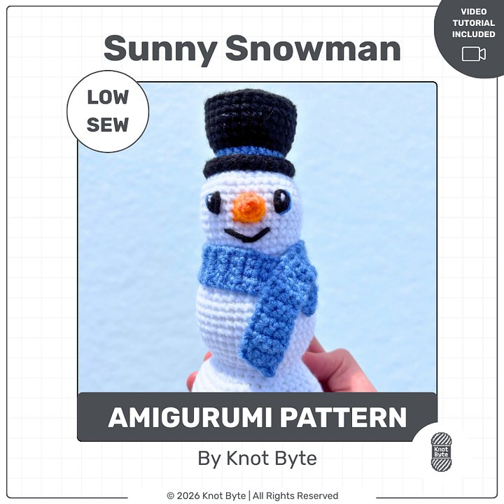 Sunny Snowman Amigurumi Pattern product image (1)