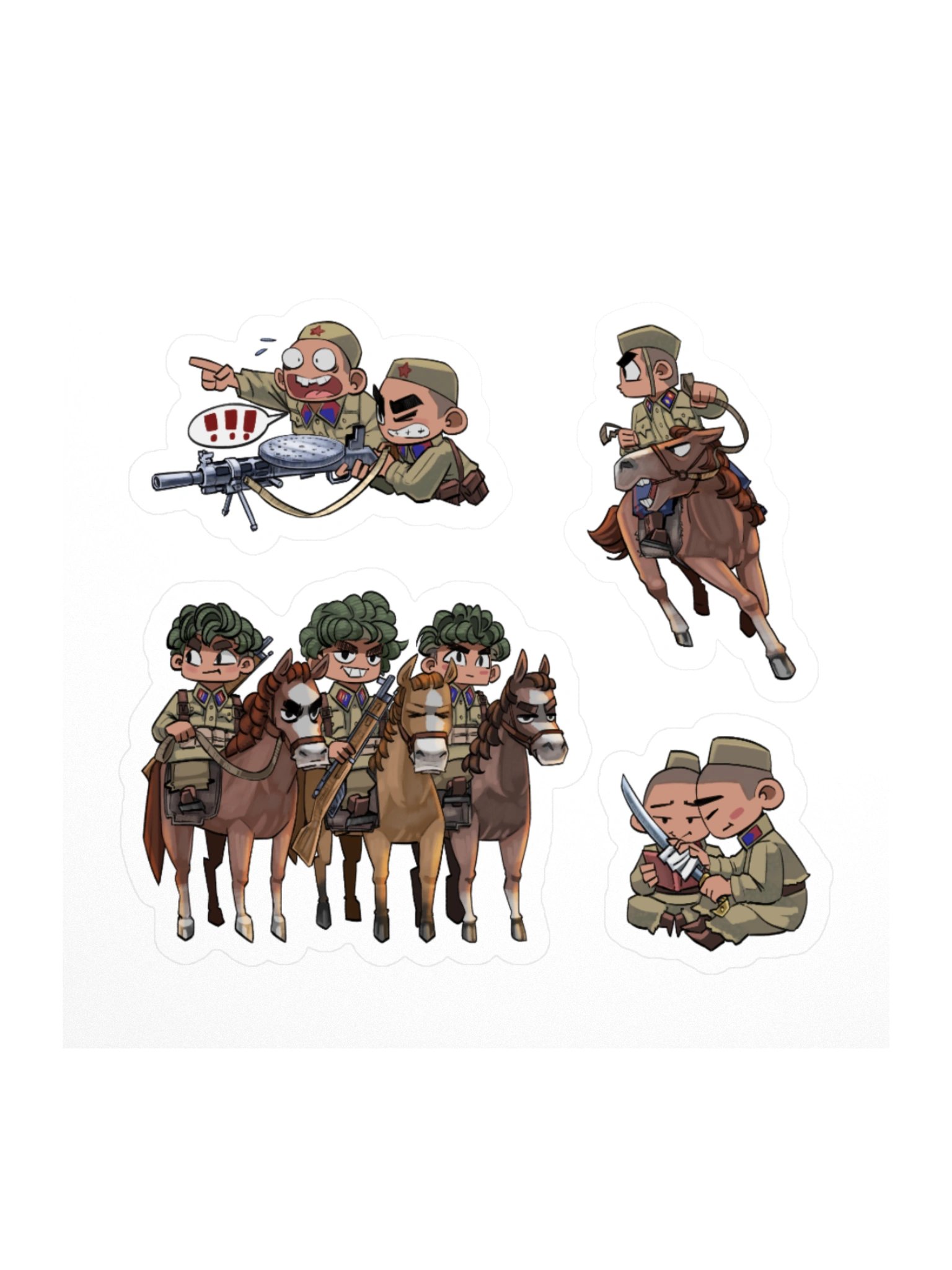 Mongolian People's Army Chibi Stickers product image (1)
