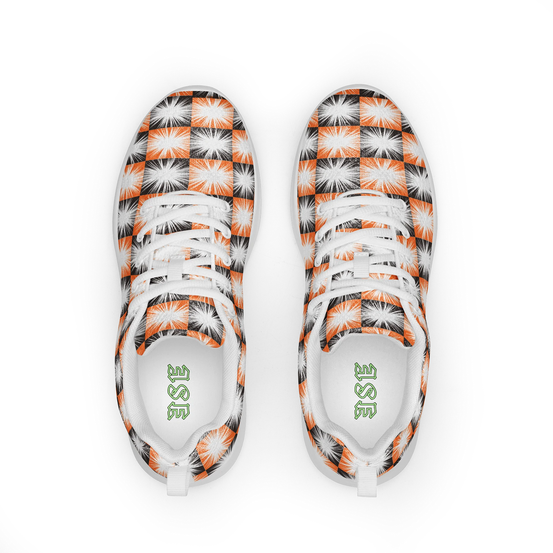 Arachnid Blaze Women's Sneakers Orange Burst Checkerboard Sneaker product image (4)