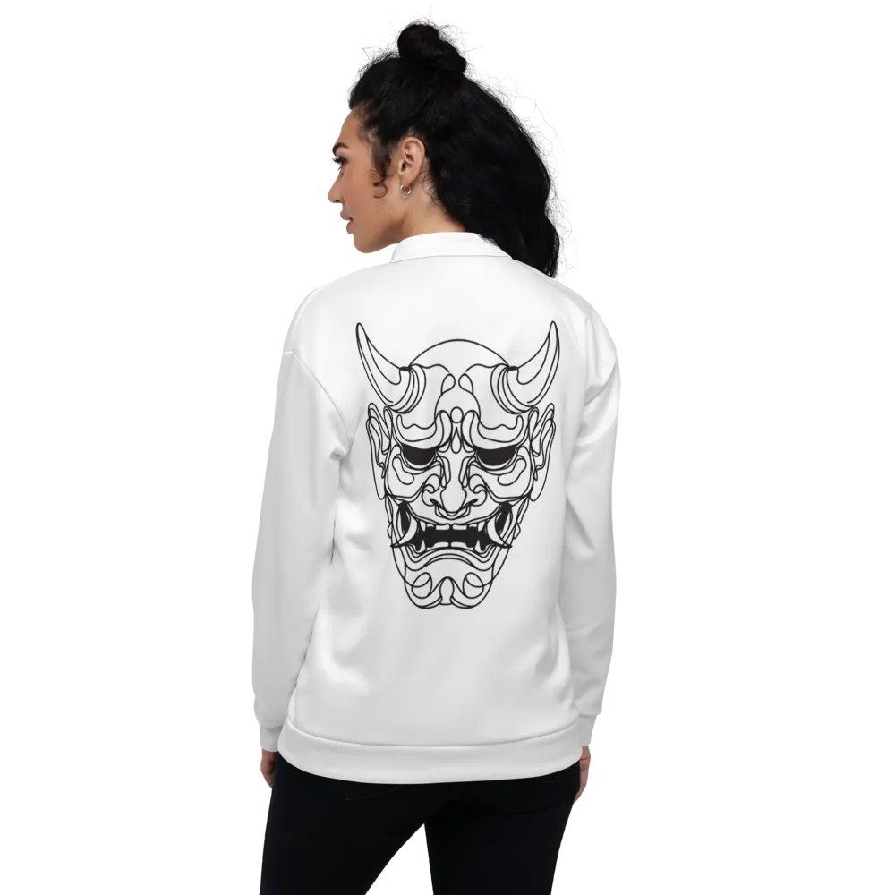 Line Art Oni Mask Bomber Jacket product image (3)