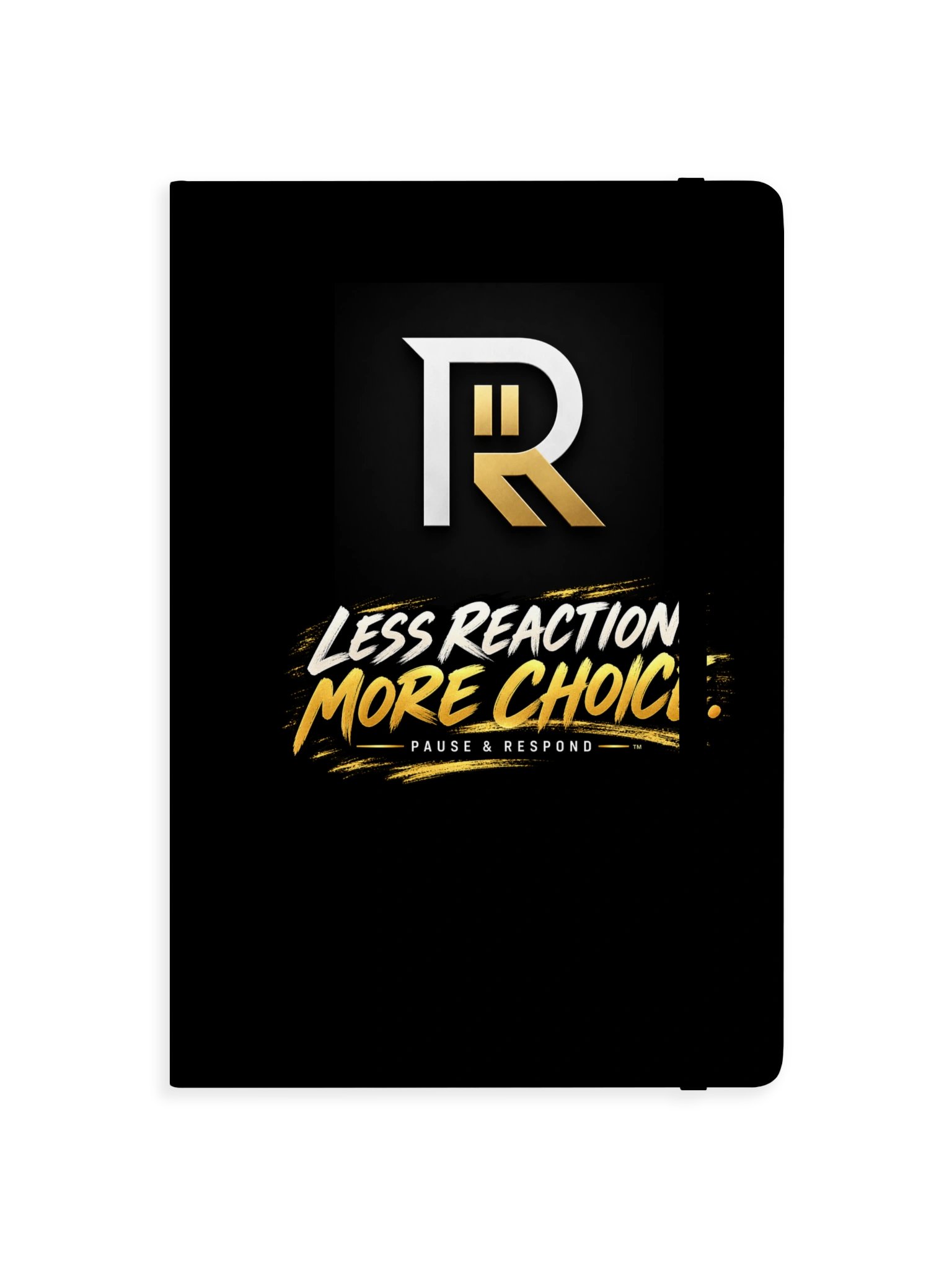 Pause & Respond Hardcover Reflection (React) Notebook- Black product image (1)