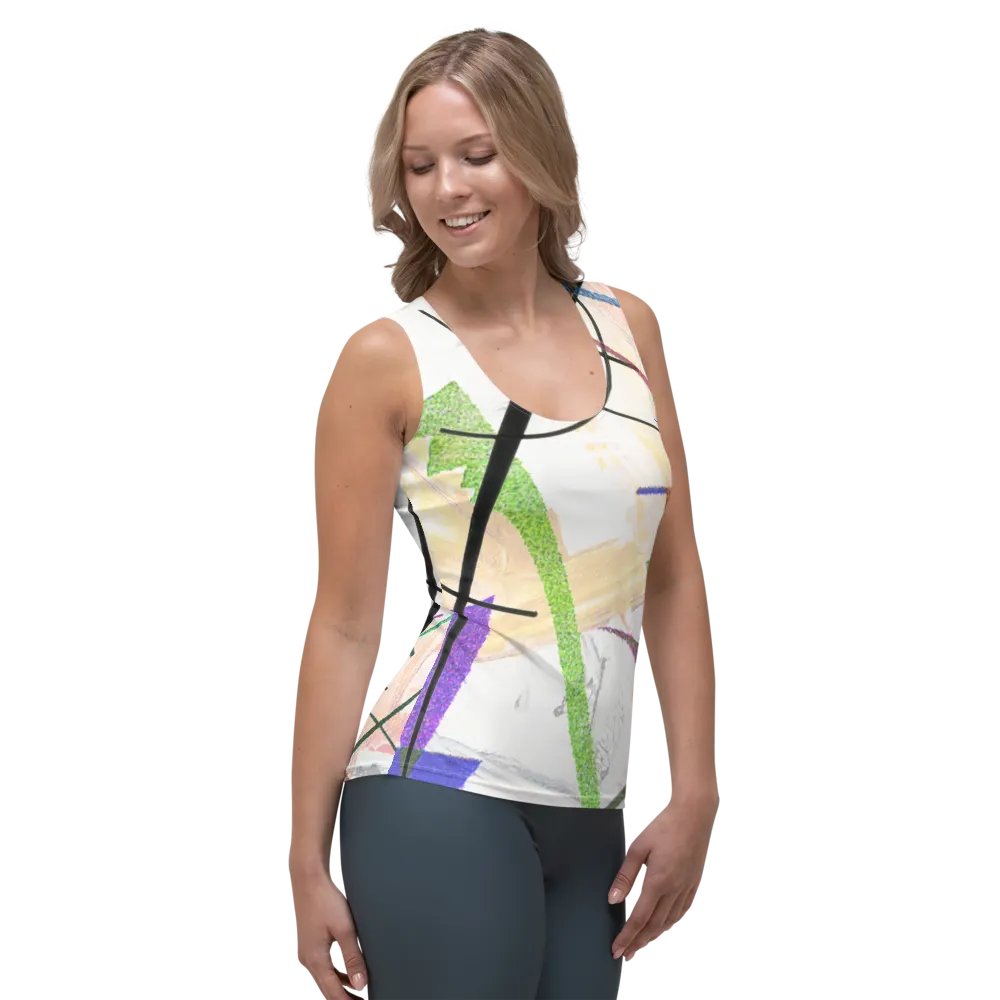 Abstract Lithographic Pattern Design Tank Top - V2 product image (4)