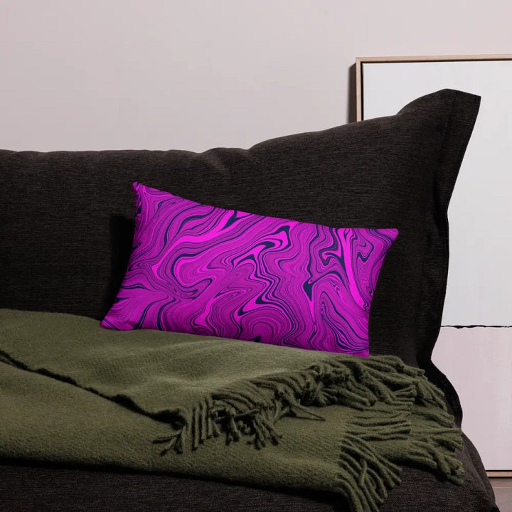 Premium Pillow Case - Purple Liquid Swirls product image (1)