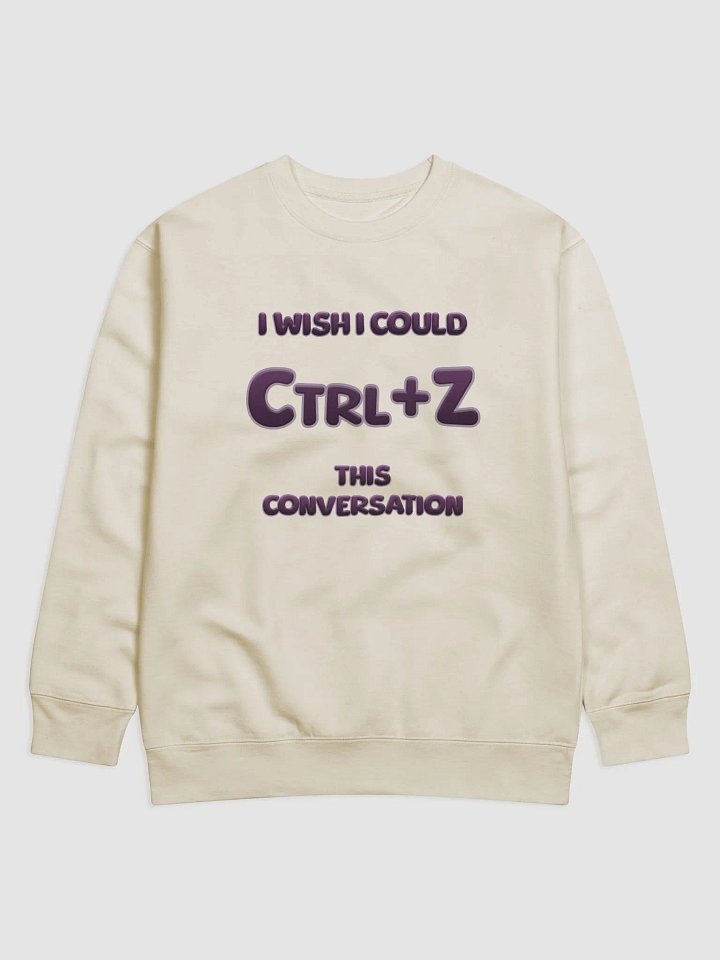 【Ctrl+Z】Purple Text Premium Sweatshirt product image (1)