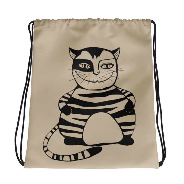Whimsical Cat - All-Over Drawstring Bag product image (1)