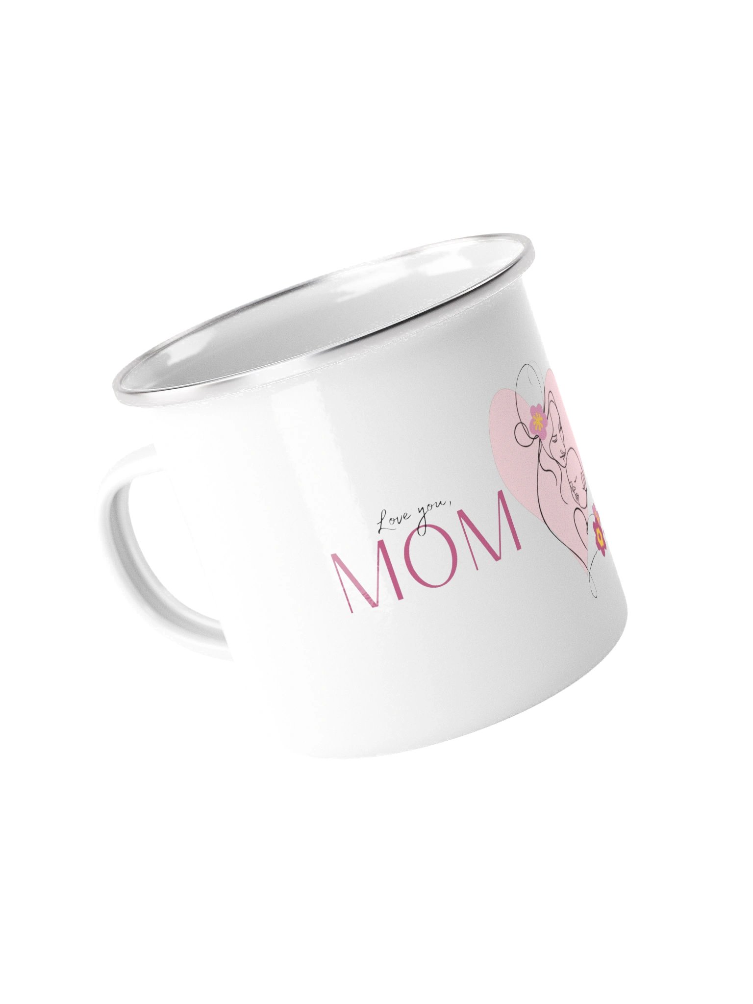 Love You, Mom Heart Enamel Mug product image (4)