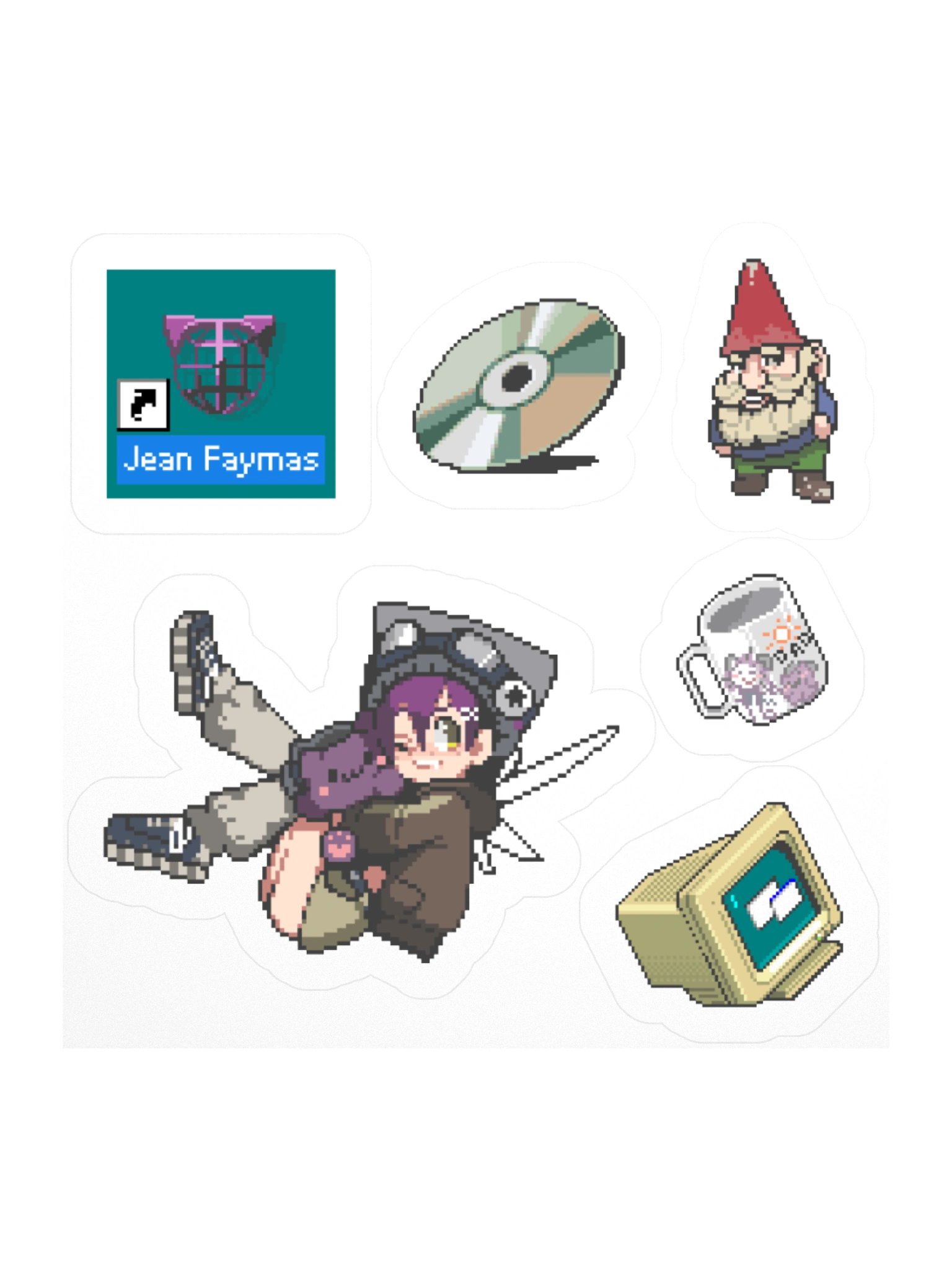JetStation2 Pixle Sticker Sheet product image (2)